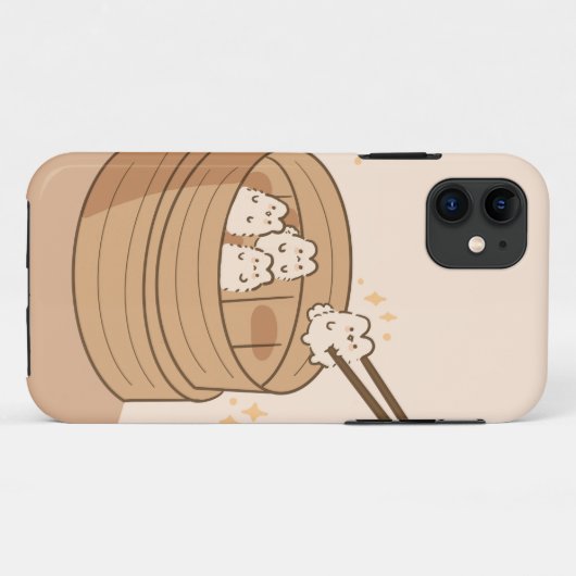 Kawaii Dim Sum Bunnies iPhone Case (Rückseite (Horizontal))
