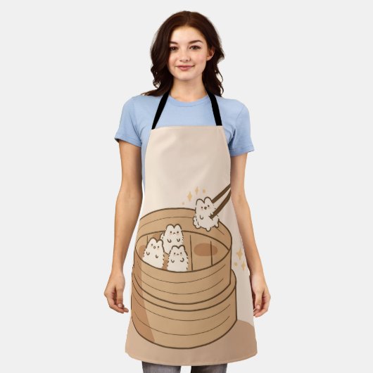 Kawaii Dim Sum Bunny Schürze (Getragen)