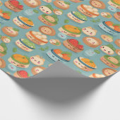 Kawaii Dim Sum Sunday Pattern Geschenkpapier (Ecke)