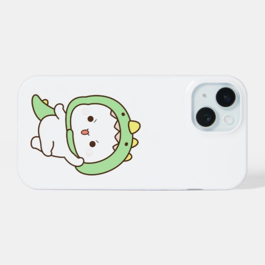 Kawaii Dino Dance iPhone Case - Niedlicher Cartoon iPhone 15 Hülle (Rückseite (Horizontal))