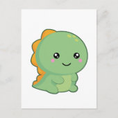 Kawaii Dinosaur Postkarte (Vorderseite)