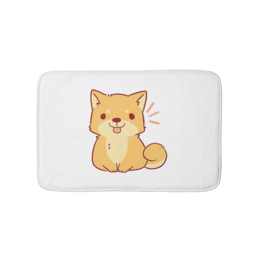 Kawaii dog Shiba Badematte (Vorderseite)