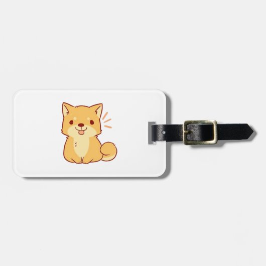 Kawaii dog Shiba Gepäckanhänger (Vorderseite horizontal)