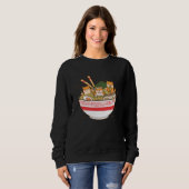 Kawaii dogs eating Ramen Sweatshirt (Vorne ganz)