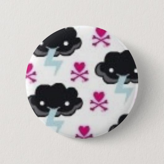 Kawaii Donner-Knopf Button (Vorderseite)