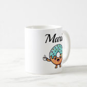 Kawaii Donut Kaffeeliebhaber Personalisierte Kaffe Kaffeetasse (VorderseiteRechts)