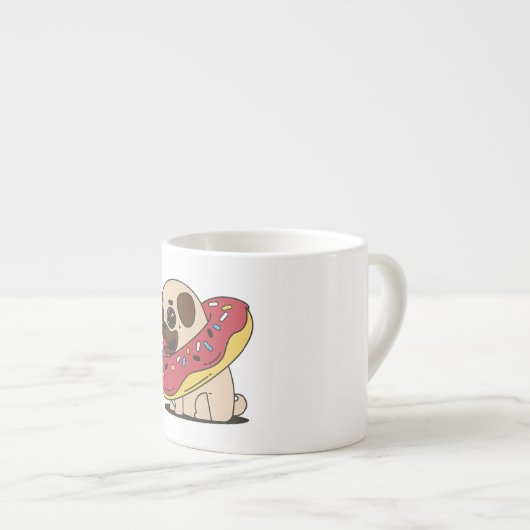 Kawaii Donut Mops Dog Tasse Geschenk | Geschenk fü (Vorderseite Rechts)