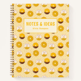 Kawaii Donut Muster Personalisierte Spiral Noteboo Notizblock