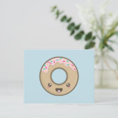 Kawaii Donut Postkarte (Stehend Vorderseite)