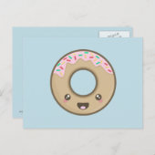 Kawaii Donut Postkarte (Vorne/Hinten)