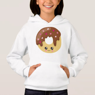 Kawaii Donut, SchokoladenDonut, Doughnut, Herz Hoodie