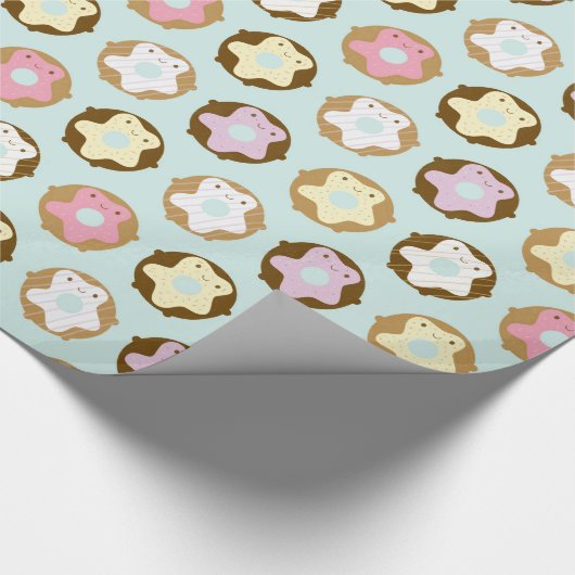 Kawaii Donuts Geschenkpapier (Ecke)