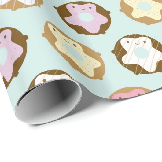 Kawaii Donuts Geschenkpapier (Rolleneckpunkt)