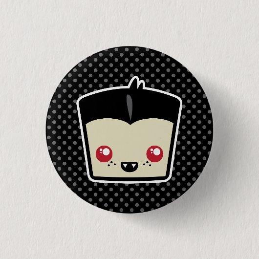 Kawaii Dracula Button (Vorderseite)