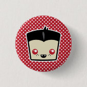 Kawaii Dracula Button (Vorderseite)