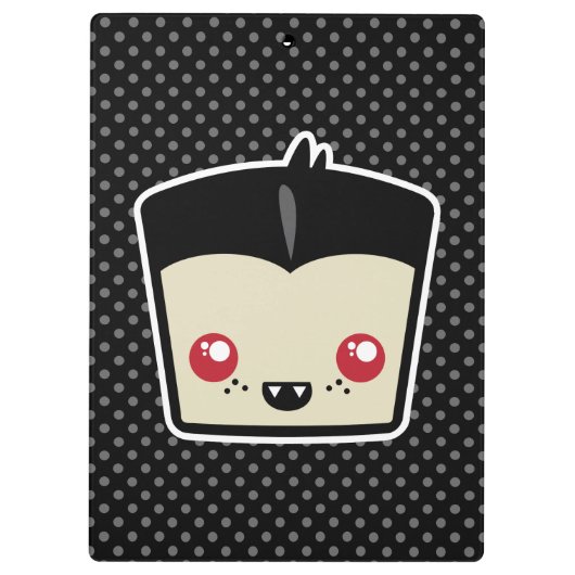 Kawaii Dracula Clip Board Klemmbrett (Rückseite)