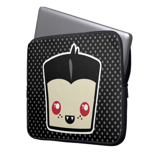 Kawaii Dracula Laptop Sleeve (Vorderseite Links)