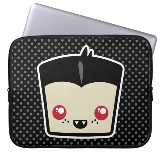 Kawaii Dracula Laptop Sleeve (Vorderseite)