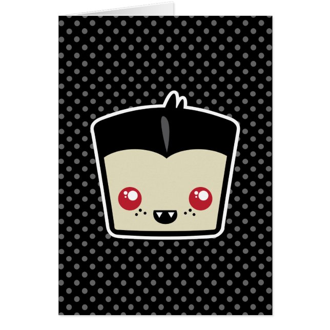 Kawaii Dracula Note Card (Vorne)