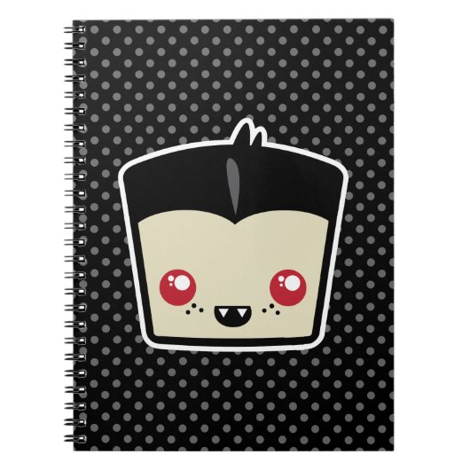Kawaii Dracula-Notebook Notizblock (Vorderseite)
