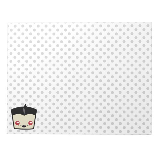 Kawaii Dracula Notepad Notizblock (Vorderseite)