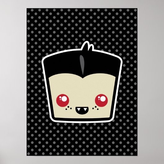 Kawaii Dracula Poster Print (Vorne)