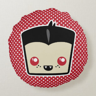 Kawaii Dracula Round Pillow Rundes Kissen
