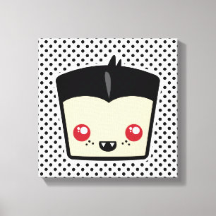 Kawaii Dracula Wrapped Canvas Leinwanddruck