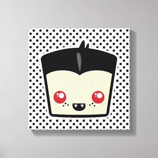 Kawaii Dracula Wrapped Canvas Leinwanddruck (Vorderseite)