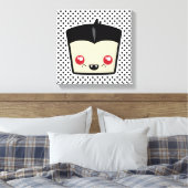Kawaii Dracula Wrapped Canvas Leinwanddruck (Insitu (Schlafzimmer))