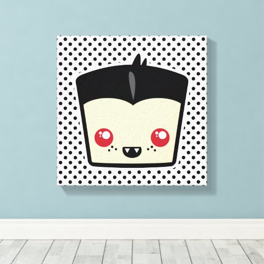 Kawaii Dracula Wrapped Canvas Leinwanddruck (Insitu (Holzboden))