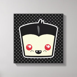 Kawaii Dracula Wrapped Canvas Leinwanddruck