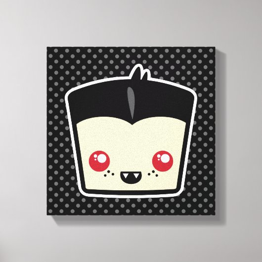 Kawaii Dracula Wrapped Canvas Leinwanddruck (Vorderseite)