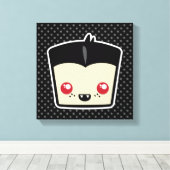 Kawaii Dracula Wrapped Canvas Leinwanddruck (Insitu (Holzboden))