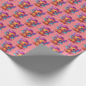 Kawaii Dragon Children's Birthday Wrapping Paper Geschenkpapier (Ecke)