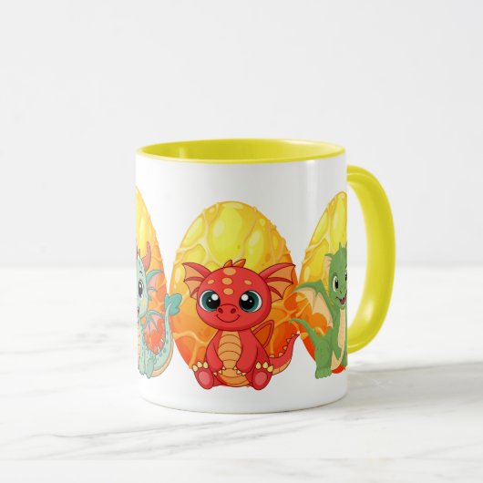 Kawaii Dragon Mug Tasse (VorderseiteRechts)