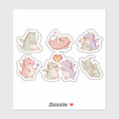 KAWAII DRAGON STICKERS SET AUFKLEBER (Blatt)