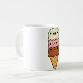Kawaii Dreifach-Eiswaffel Kaffeetasse (Vorderseite Links)