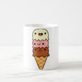 Kawaii Dreifach-Eiswaffel Kaffeetasse (Mittel)