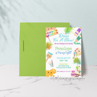 Kawaii Dress for the Mess Art Party Geburtstag Einladung