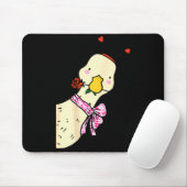 Kawaii Duck Rose Heart Bow Valentine Day Cute Anim Mousepad (Mit Mouse)
