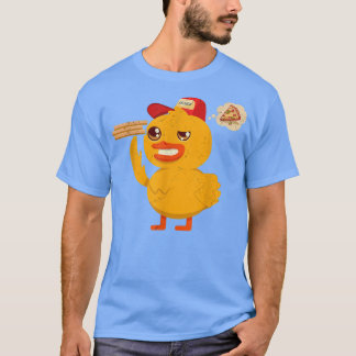 Kawaii Duck Süße Tier Pizza Lieferung Funny Pizza T-Shirt
