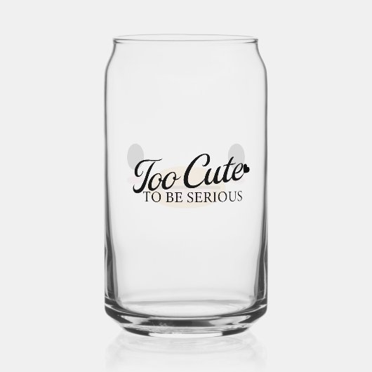 Kawaii Duck Tongue "Zu niedlich, um schwerwiegend Dosenglas (Rückseite)