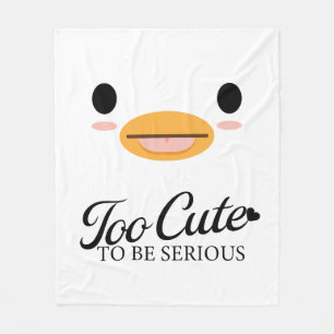Kawaii Duck Tongue "Zu niedlich, um schwerwiegend  Fleecedecke