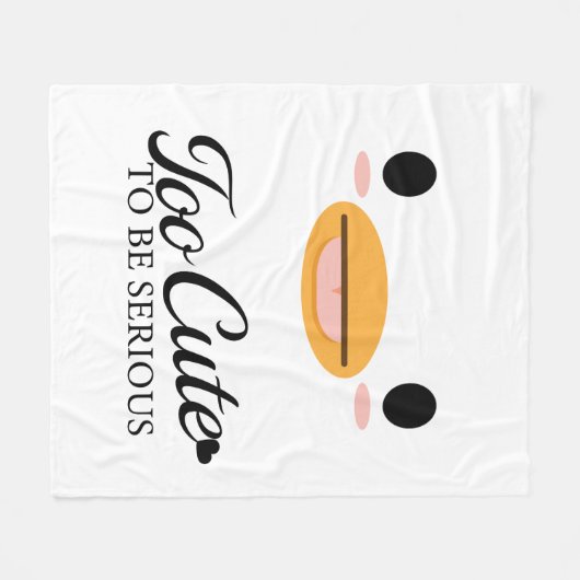 Kawaii Duck Tongue "Zu niedlich, um schwerwiegend Fleecedecke (Vorderseite (Horizontal))