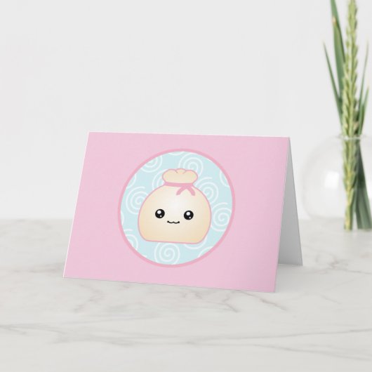 Kawaii Dumpling Birthday Card Karte (Vorderseite)