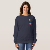 Kawaii Eagle American Flag Pocket Sweatshirt (Vorne ganz)