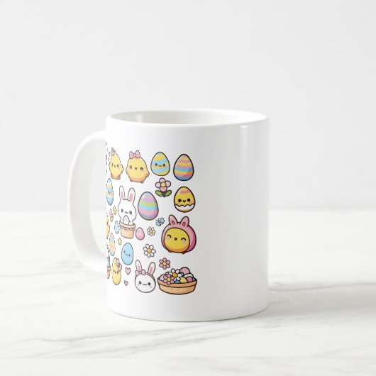 Kawaii Easter Kaffeetasse (Vorderseite Links)