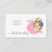 Kawaii Egg Bird Elegante Blumenjungen Bücher Begleitkarte (Vorderseite)