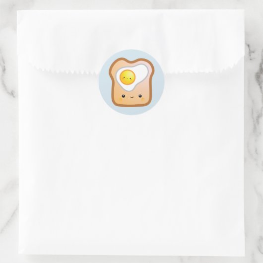 Kawaii Egg und Toast Aufkleber (Tasche)